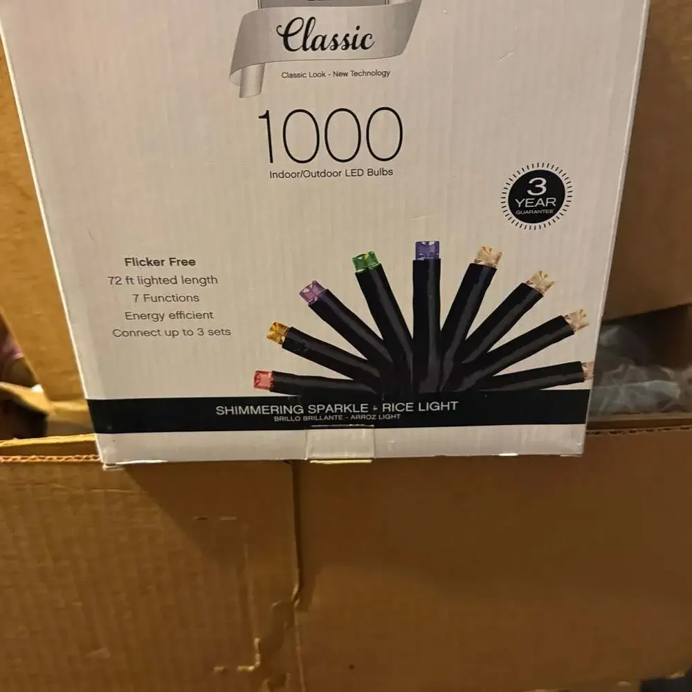Celebrative Classic 1000 LED Bulbs Shimmering Sparkle rice light